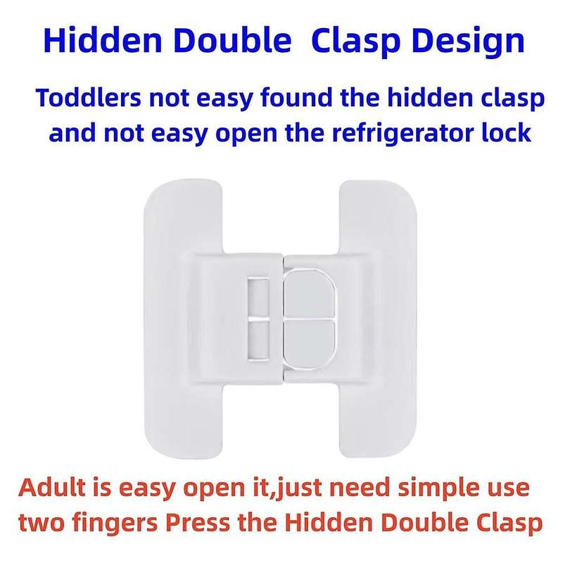 Fridge Lock, Refrigerator Lock for Kids, Cabinet Locks for Babies, Child Drawer Locks, Freezer Door