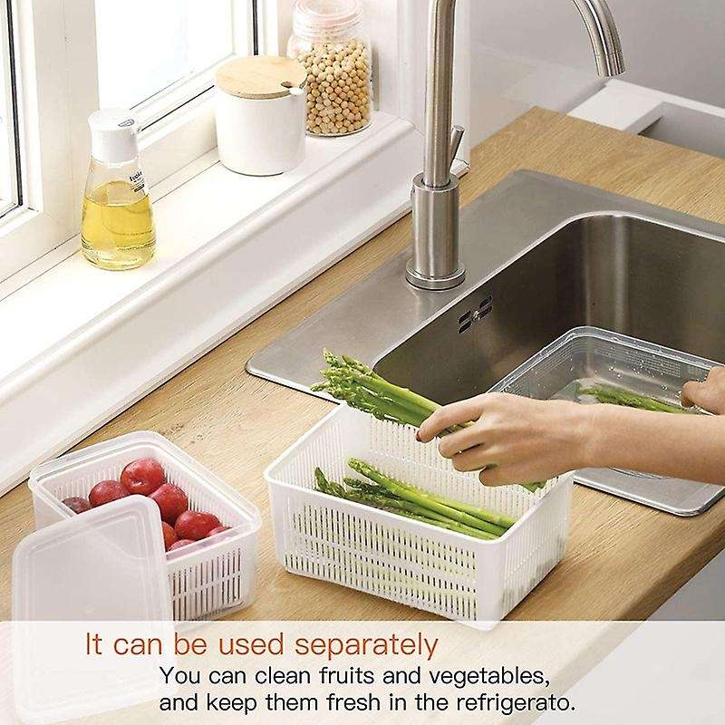 Fresh Produce Vegetable Fruit Storage Containers for Refrigerator - Produce Saver Storage Container