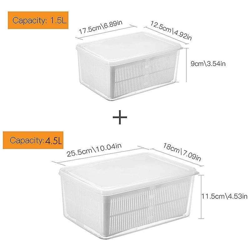Fresh Produce Vegetable Fruit Storage Containers for Refrigerator - Produce Saver Storage Container