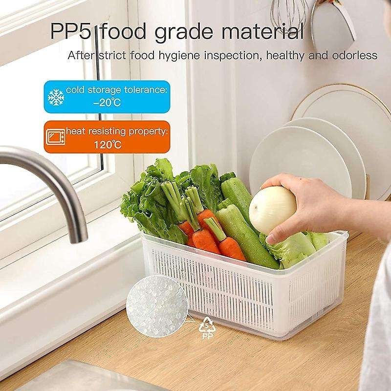 Fresh Produce Vegetable Fruit Storage Containers for Refrigerator - Produce Saver Storage Container