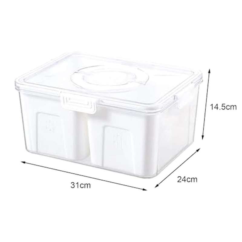 Fridge Organizer with Lids,Stackable Refrigerator Organizer Bins, Removable Containers for Food and