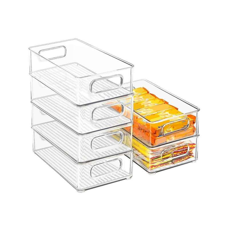 Fridge Storage Organizer, Stackable Storage Organizer - Clear Free Organizer for Refrigerator, Free