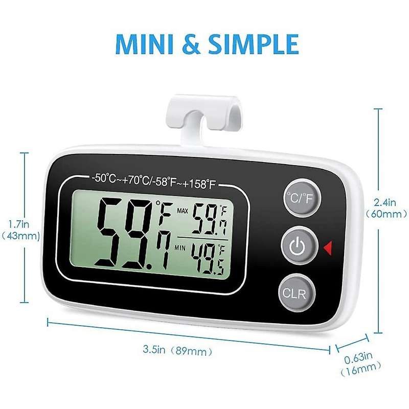 Fridge Thermometer, Digital Refrigerator Thermometer Waterproof Fridge Freezer Thermometer Monitor f