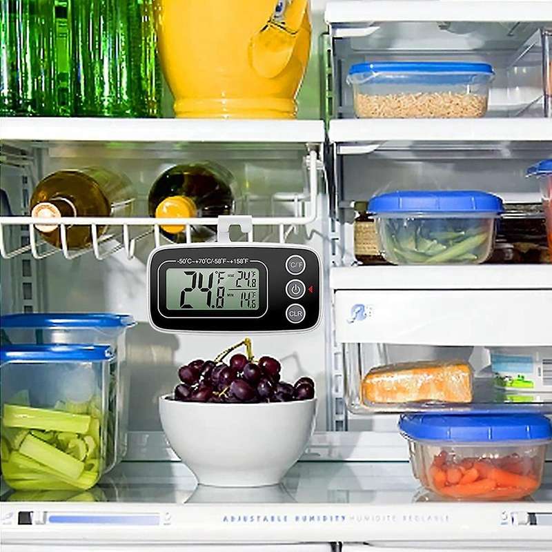 Fridge Thermometer, Digital Refrigerator Thermometer Waterproof Fridge Freezer Thermometer Monitor f