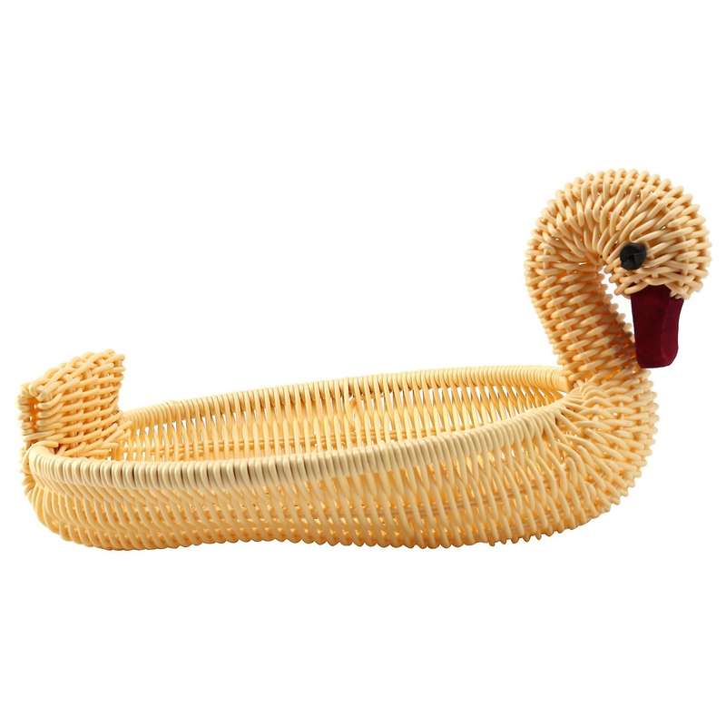 -friendly Woven Basket Storage Basket Imitation Rattan Woven Basket Animal Shape Storage Basket Dis
