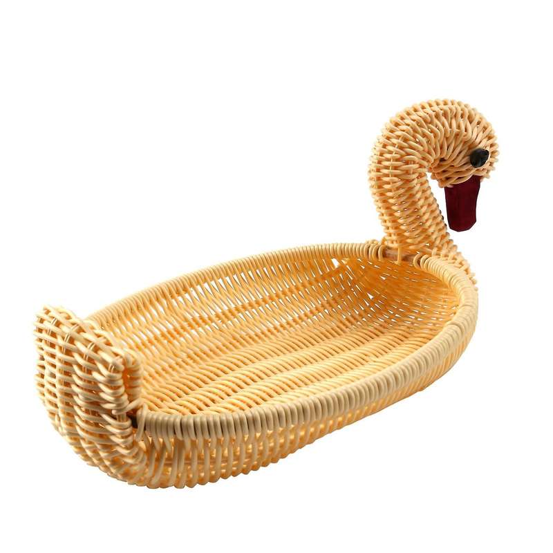 -friendly Woven Basket Storage Basket Imitation Rattan Woven Basket Animal Shape Storage Basket Dis