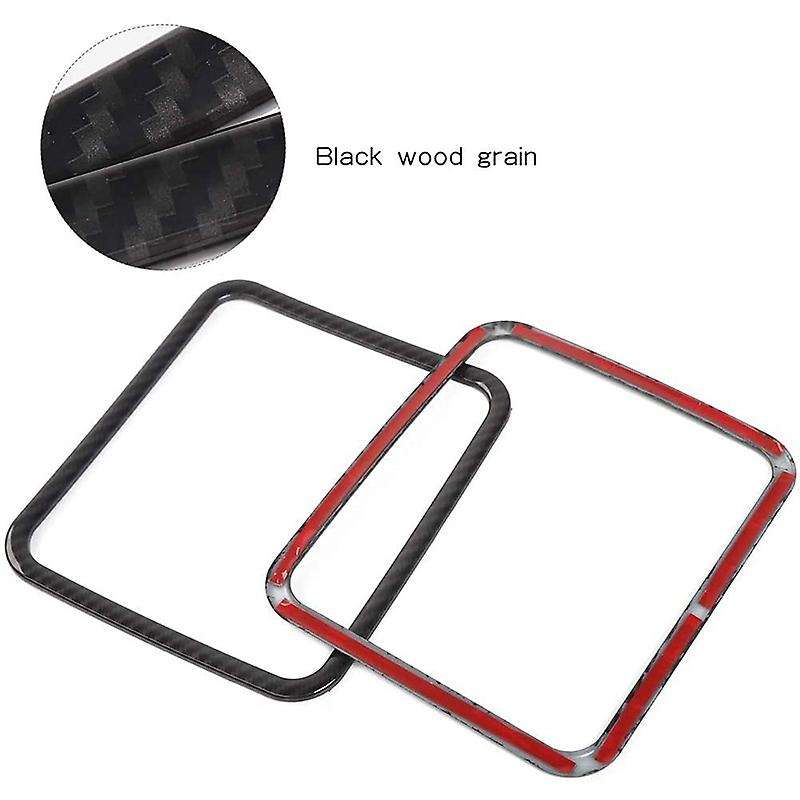Front & Rear Door Speaker Trim Cover for 2015 2016 2017 2018 2019 2020 Carbon Fiber Grain