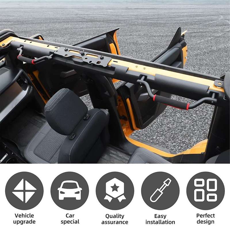 Front & Rear Top Grab Handles Grab Bar Kit for 2021 2022 2023 4 Door Interior Accessories