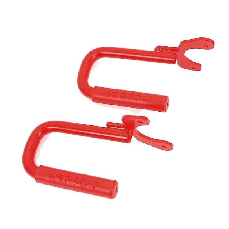 Front Armrest Grab Handle Bar Cover Kit Red Solid Steel Front Grab Handles Compatible for TJ 1997-20