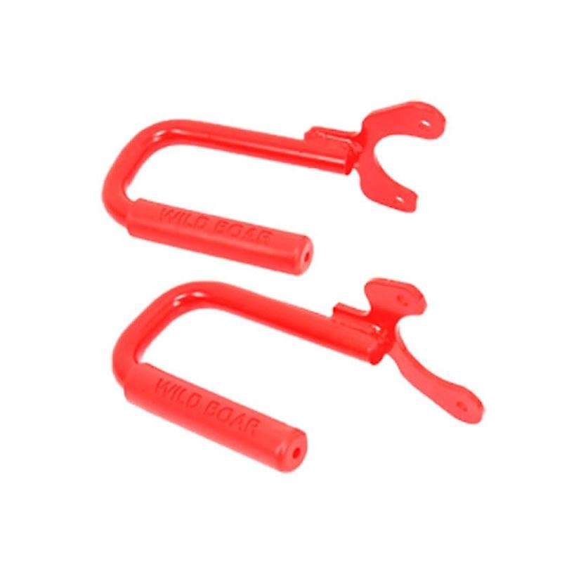 Front Armrest Grab Handle Bar Cover Kit Red Solid Steel Front Grab Handles Compatible for TJ 1997-20