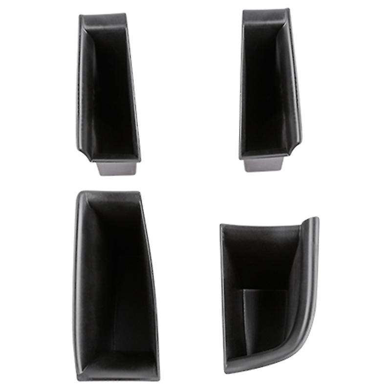 Front and Rear Doors Storage Box ABS Plastic Black for 2020
