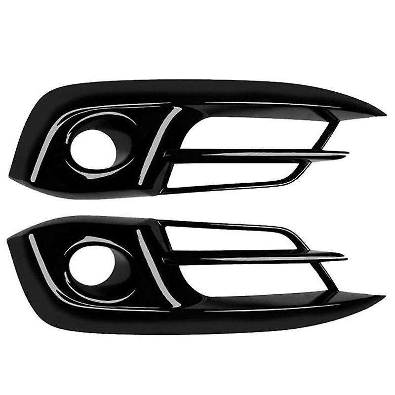 Front and Rear Bumper Fog Light Cover Trim Fog Lamp Grille for 10Th 2016 2017 2018 2019 Glossy Black