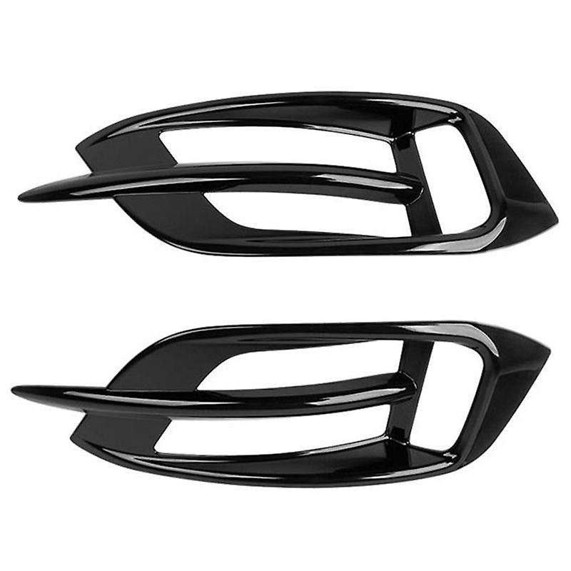 Front and Rear Bumper Fog Light Cover Trim Fog Lamp Grille for 10Th 2016 2017 2018 2019 Glossy Black