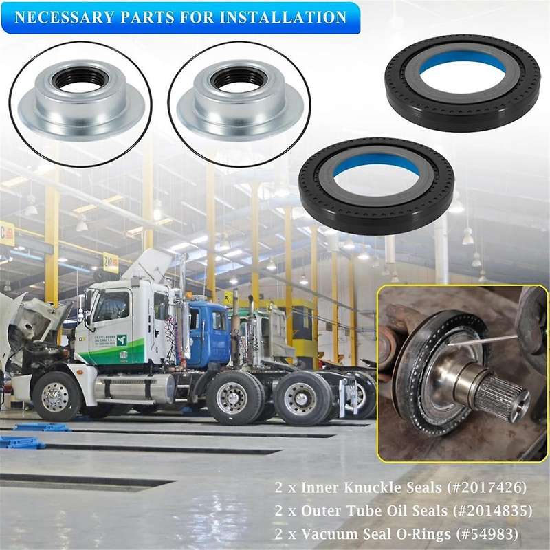 Front Axle Vacuum Knuckle Seal & Outer Tube Seals Kit for F250 F450 F550 2005-2019 ,2017426 2014835