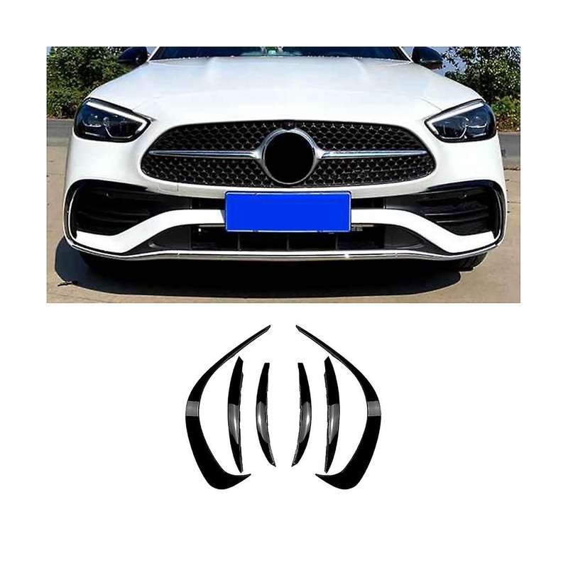 Front Bar Grille Trim Front Spoiler Front Bar Air Knife Exterior Trim Auto for - C-class W206 2021