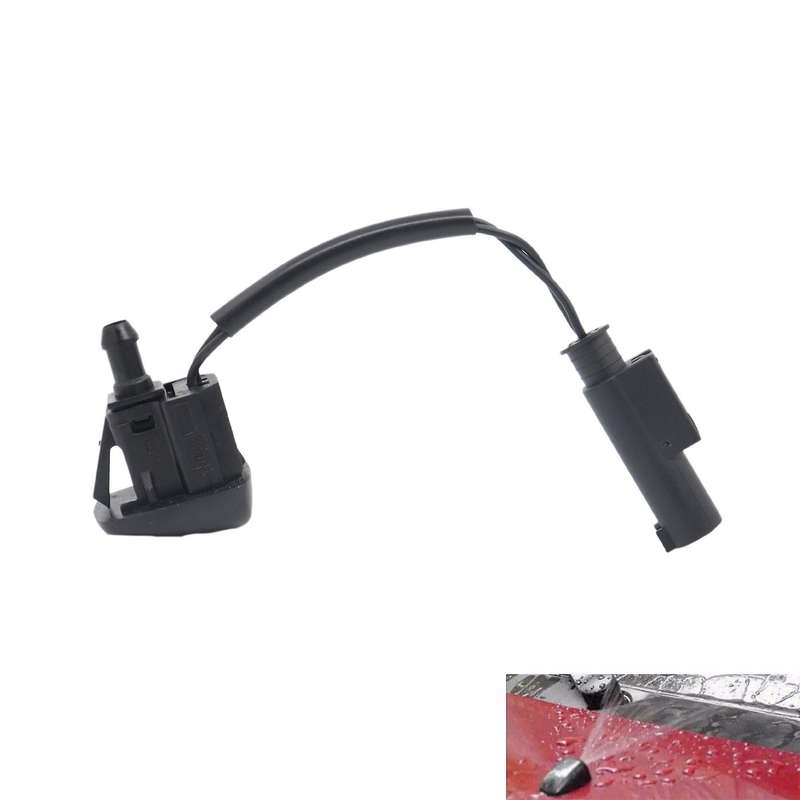 Front Black Windshield Wiper Spray Jet Compatible BMW E60 525I 530I M5 04-10