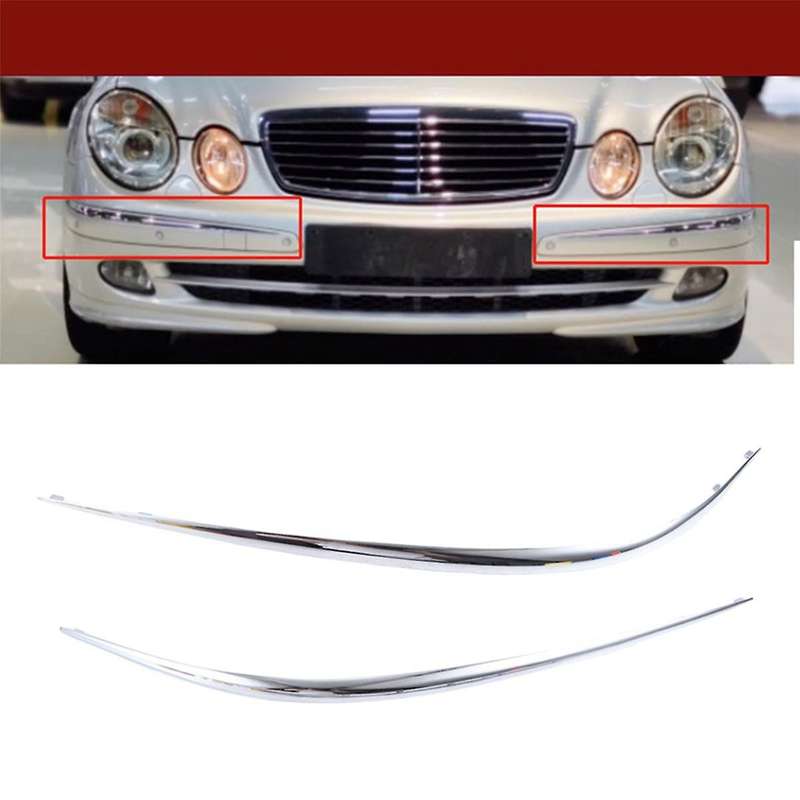 Front Bumper Chrome Strip Trim Molding for E Class W211 2118800912 2118801012