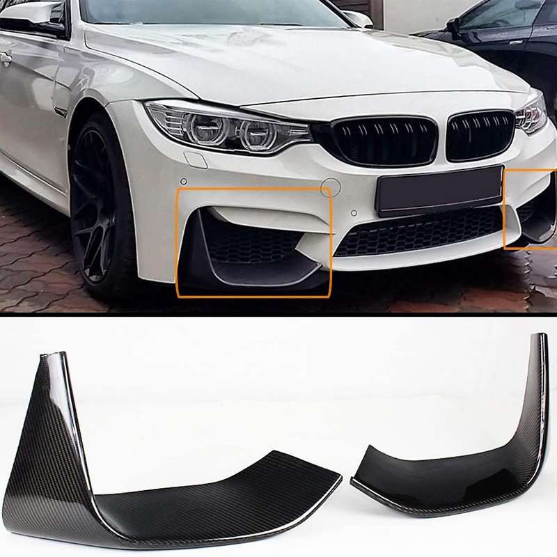 Front Bumper Diffuser Lip Splitters Lower Corner Spoiler Covers for- F80 M3 Sedan 4D F82 F83 Coupe 2