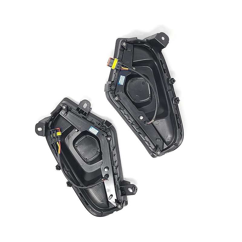 Front Bumper Dual Color Led Fog Lights Bezels Brackets Relay Wire Switch Kits for 2022 2023 Car Drl