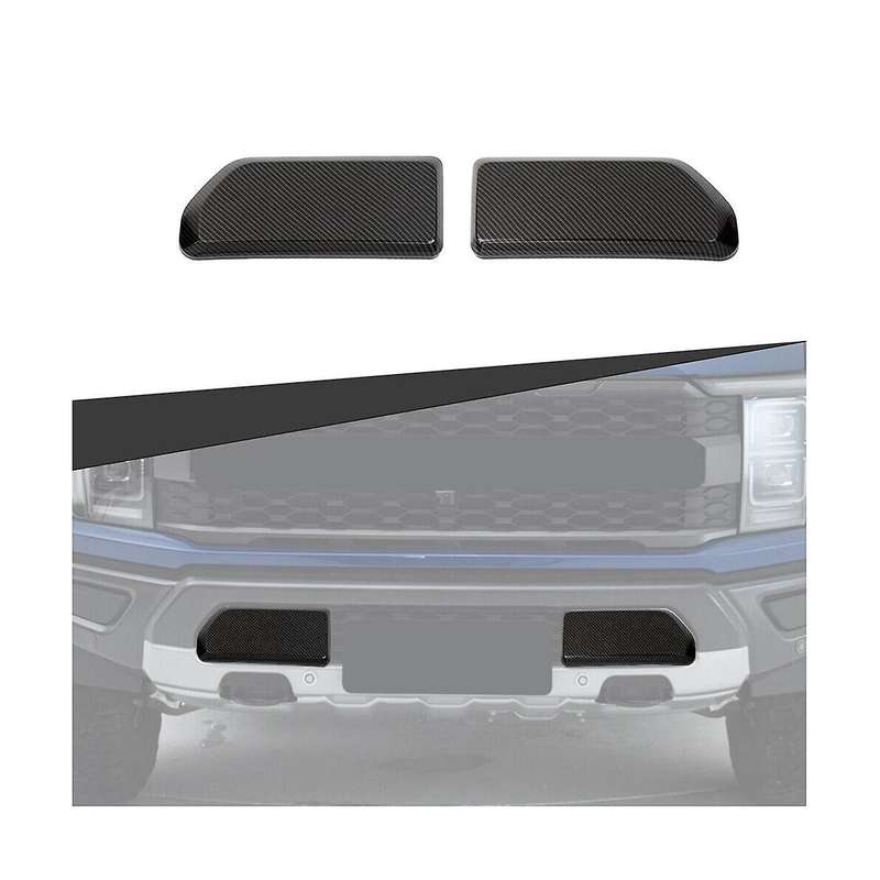 Front Bumper Cover Bezels for 2021 2022 2023 Accessories Abs Carbon Fiber