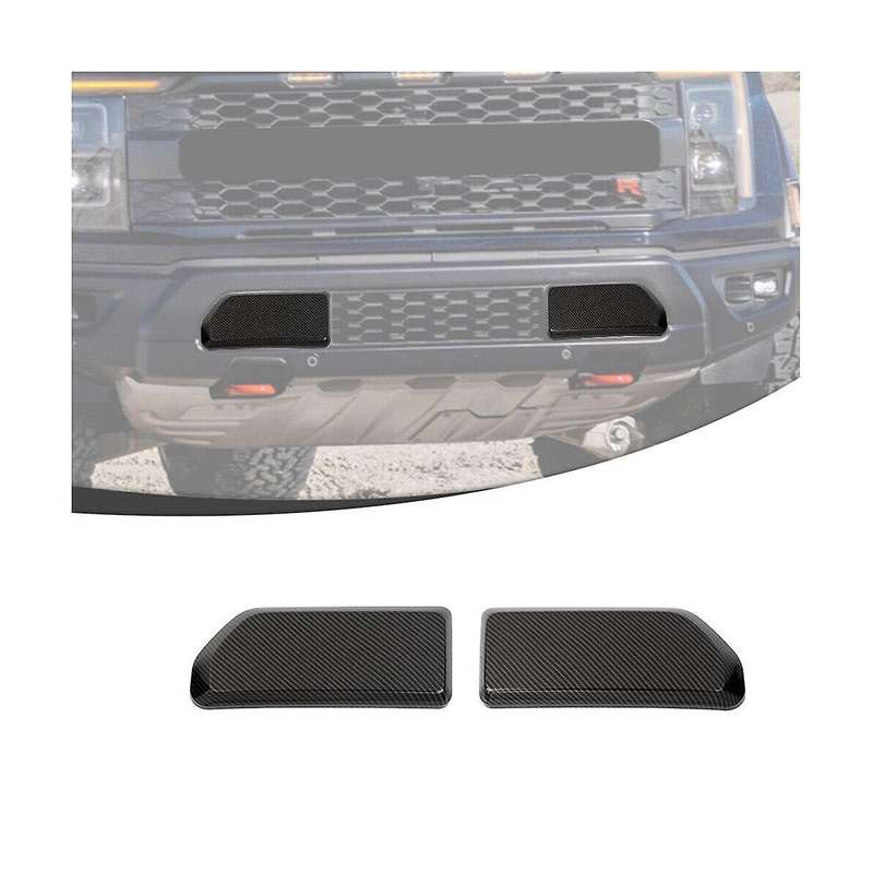 Front Bumper Cover Bezels for 2021 2022 2023 Accessories Abs Carbon Fiber