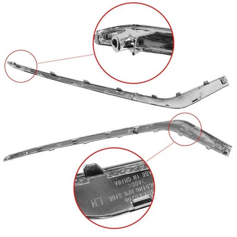 Front Bumper Fog Chrome Lower Bumper Trim Replacement for 2018-2019 86551-E6700 86552-E6700 86551E67