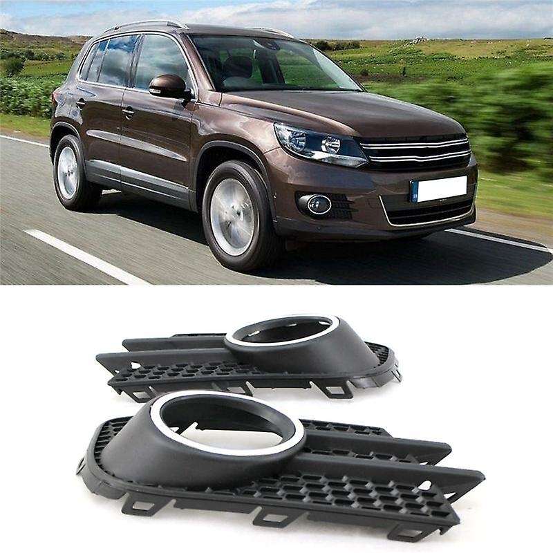 Front Bumper Fog Lamp Grille Fog Light Cover for - 2012-2018 5N0853666 5N0853665