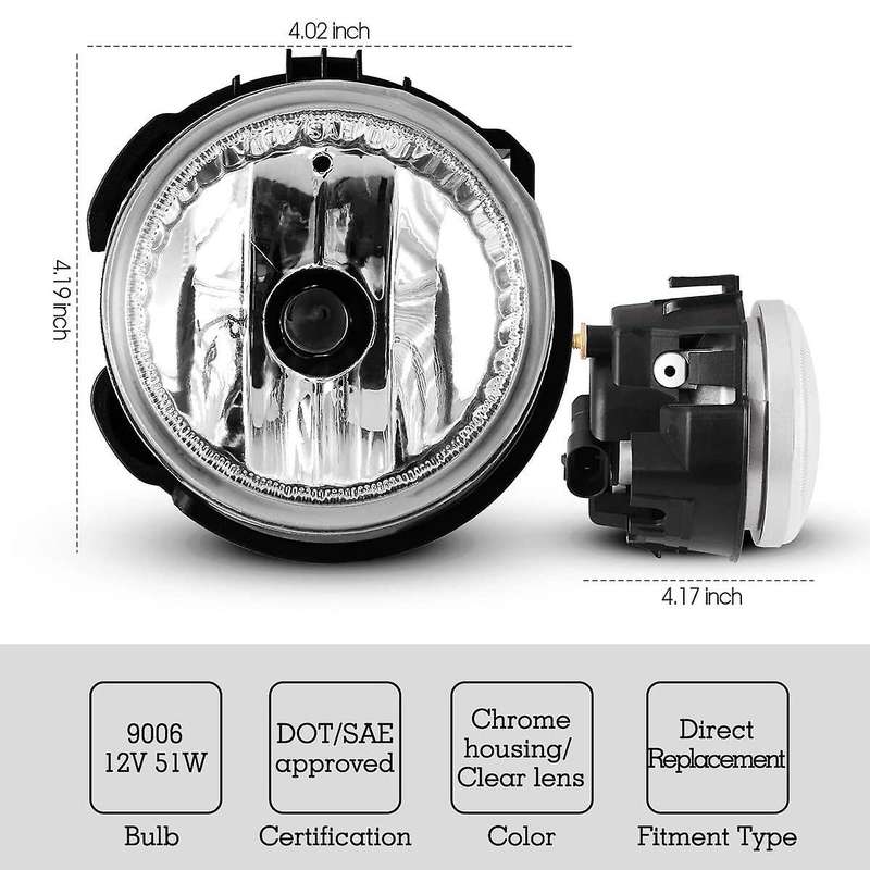 Front Bumper Fog Light Assembly Car Front Fog Lights Lamps Housing Lens for Forester 2009-2012