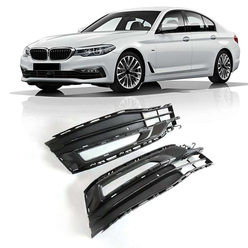 Front Bumper Fog Lamps Grille Replacement Mesh Grill for - 5-Series G30 G31 G38 51117409547 51117409