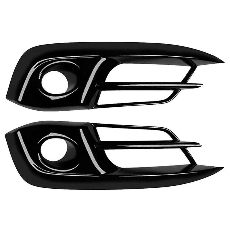 Front Bumper Fog Light Cover Trim Fog Lamp Grille for 10Th 2016 2017 2018 2019 Glossy Black