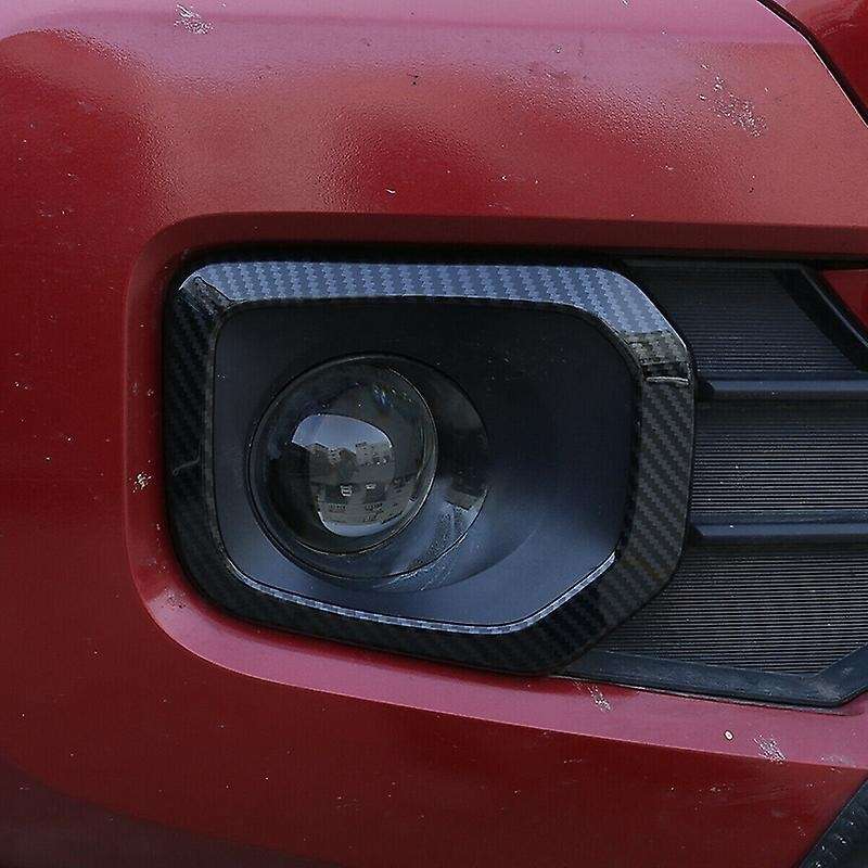 Front Bumper Fog Light Cover Molding Trims for 2016-2020 Accessories ABS Carbon Fiber