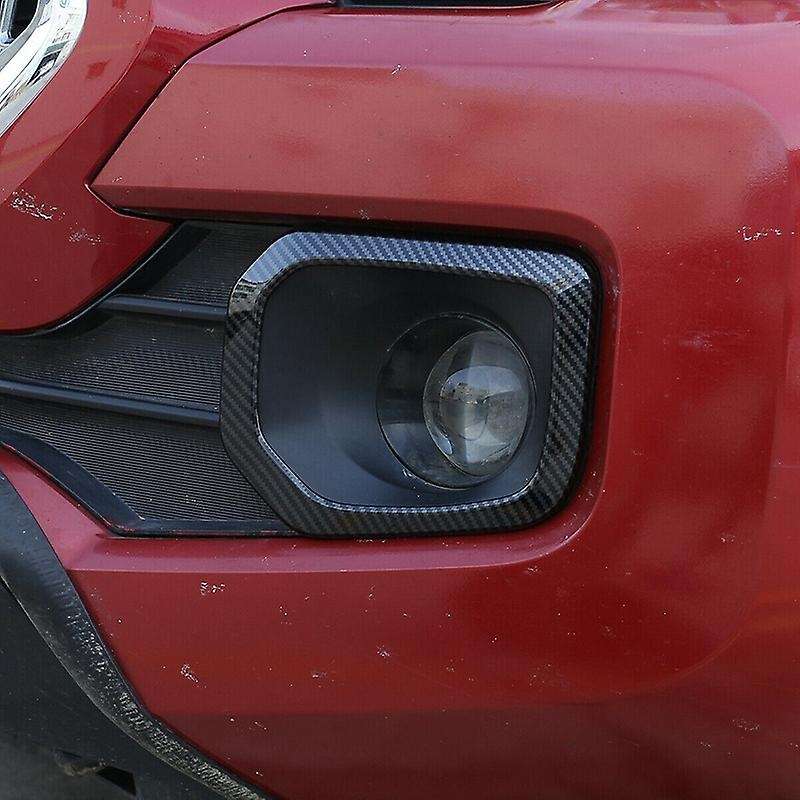 Front Bumper Fog Light Cover Molding Trims for 2016-2020 Accessories ABS Carbon Fiber