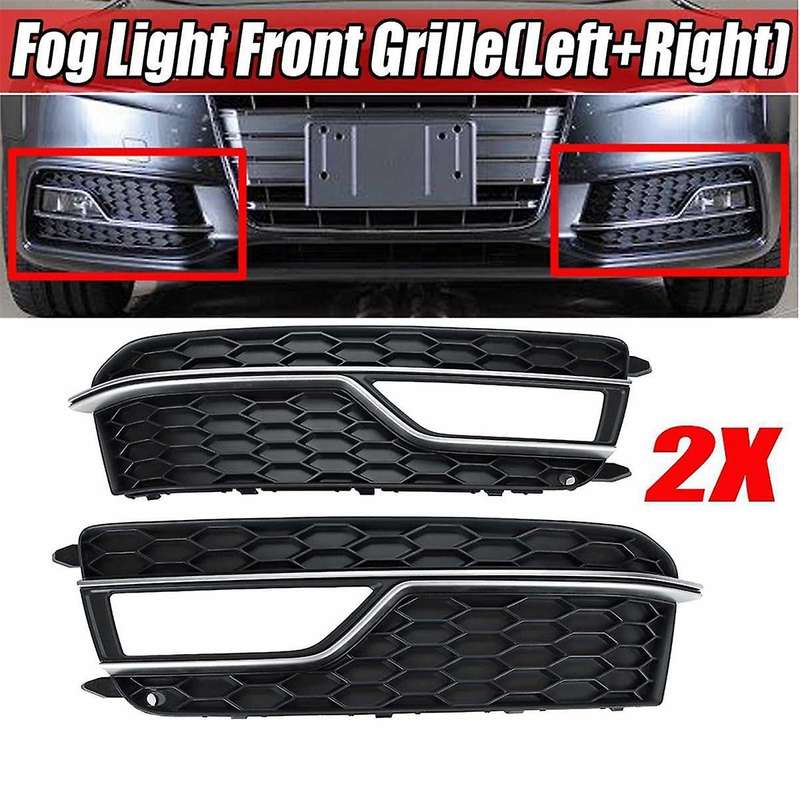 Front Bumper Fog Light Grill Cover Fog Lamp Lower Grille for A5 S5 2013-2016 8t0807681k 8t0807682k