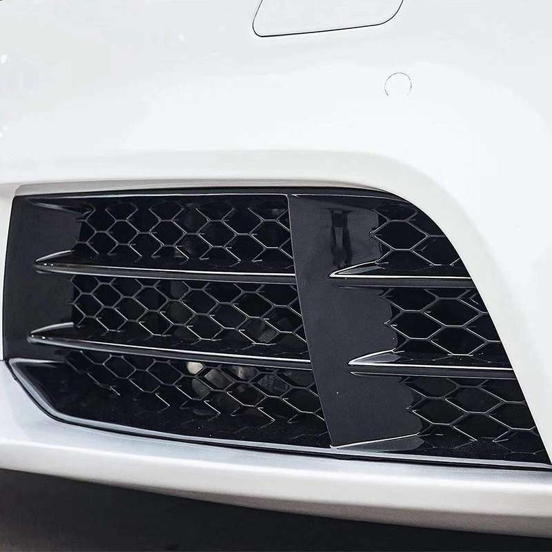 Front Bumper Fog Light Grilles Honeycombs Mesh Cover for  Rs5 B8.5 2013 2014 2015 2016 Fog Lamp Cov