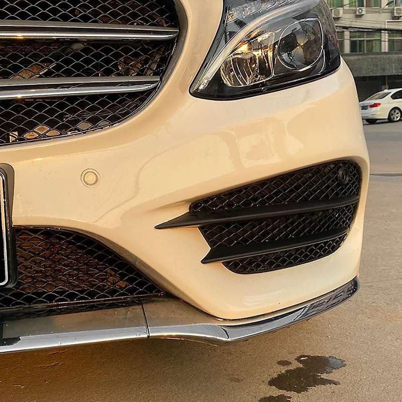 Front Bumper Grill Grid Fog Light Cover for - C-class W205 C180 C200 C260 2015-2018 Modification