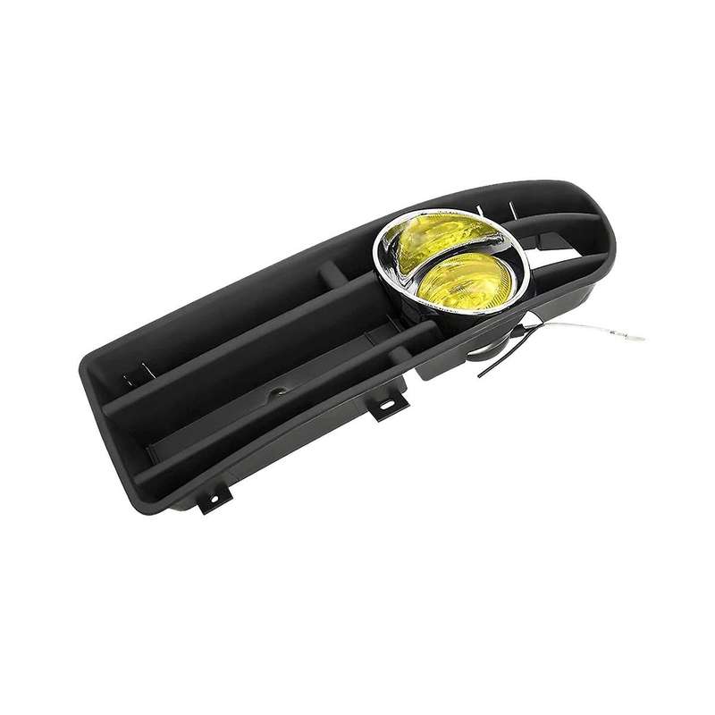 Front Bumper Grill Fog Light for MK4 1998-2004 with LED Fog Lamp Day Running Light Yellow
