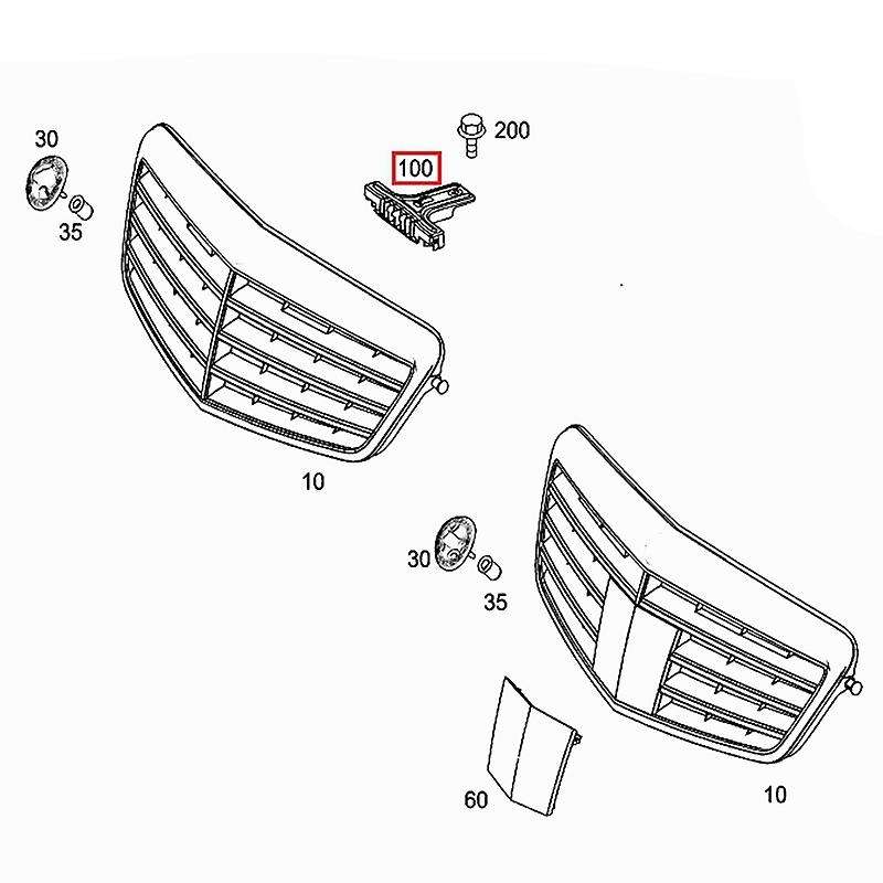 Front Bumper Grille Bracket Support for E Class E350 E400 E550 2009-2012 2128850136