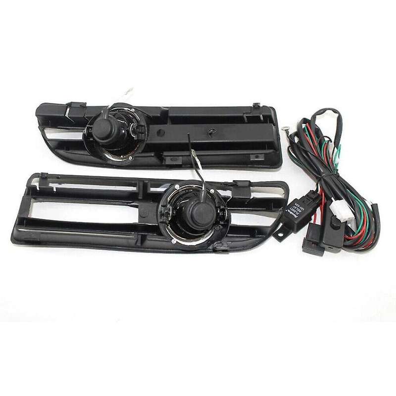 Front Bumper Grill Yellow Fog Light for MK4 1998-2004 with LED Fog Lamp Day Running Light