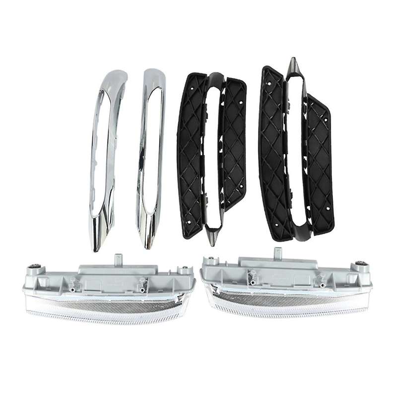 Front Bumper Grill Molding Led Fog Light Daytime Running Light for W204 C-class Drl 2048851453 20488