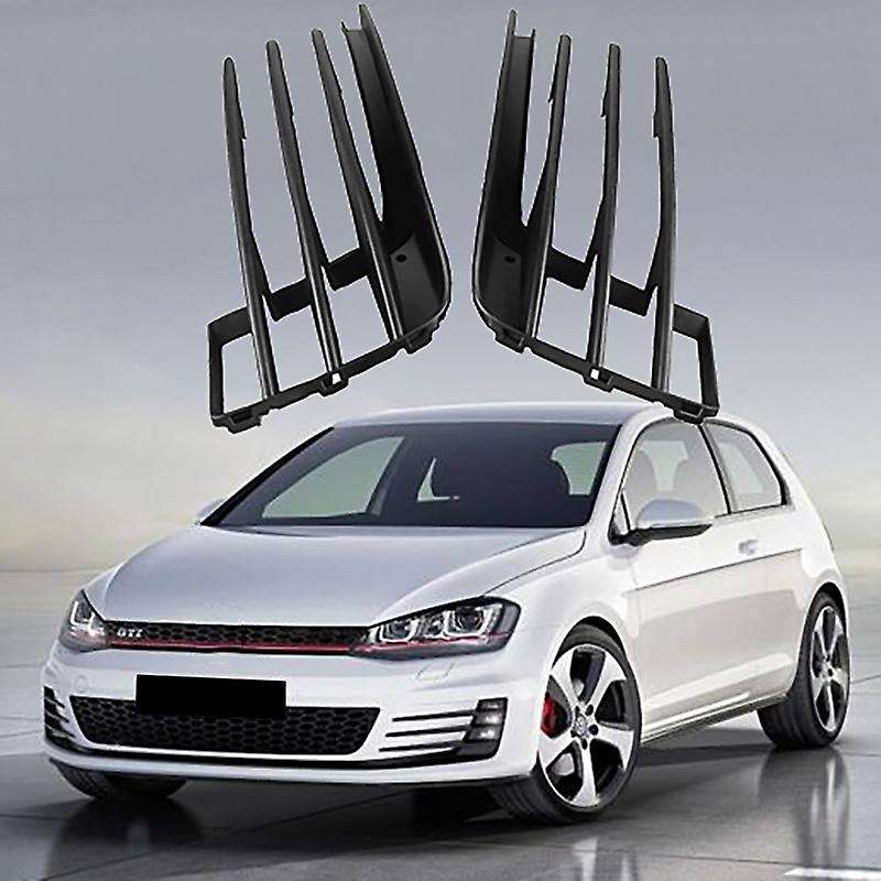 Front Bumper Grille Mesh Bottom Fog Lamps Light Bezel Trim Frame Panel for Golf MK7 2013-2017 5G0853