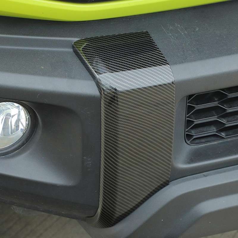 Front Bumper Guard Cover Trim Stickers for Jimny 2019 2020 2021 Car Exterior Accessories , ABS Carbo