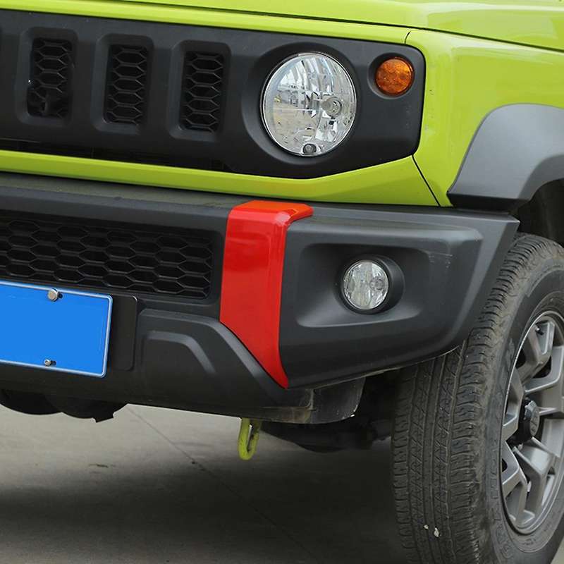 Front Bumper Guard Cover Trim Stickers for Jimny 2019 2020 2021 Car Exterior Accessories , ABS Red