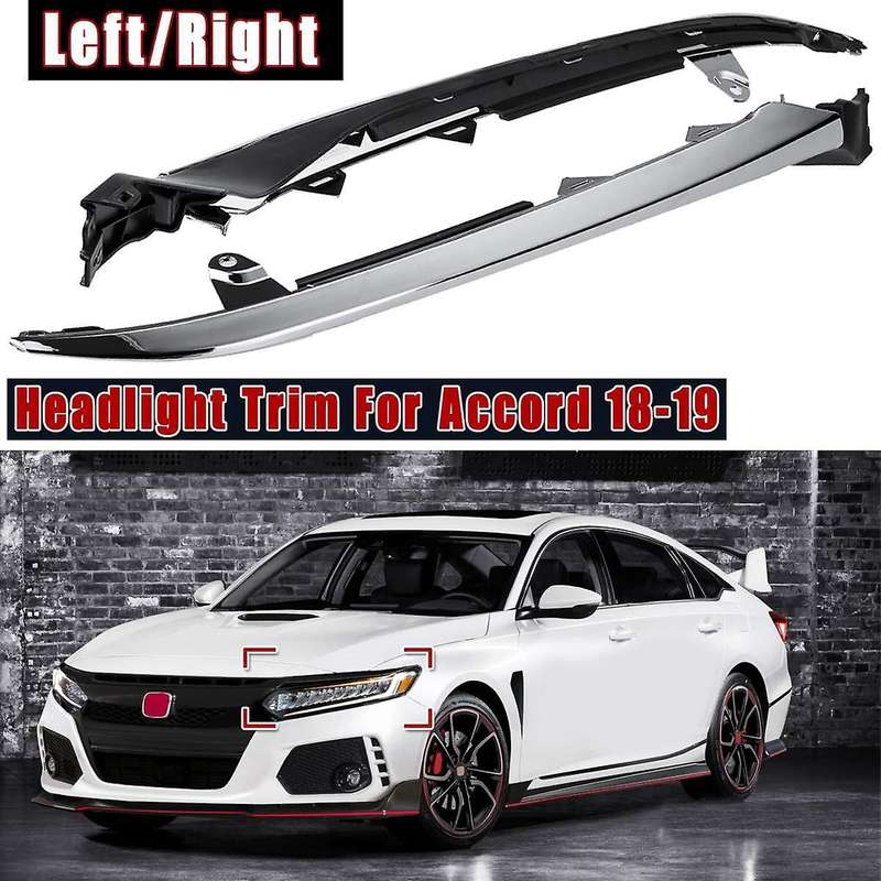 Front Bumper Grille Molding Headlight Trim for Accord 2018 2019 71167-TVE-H01 71162-TVE-H01