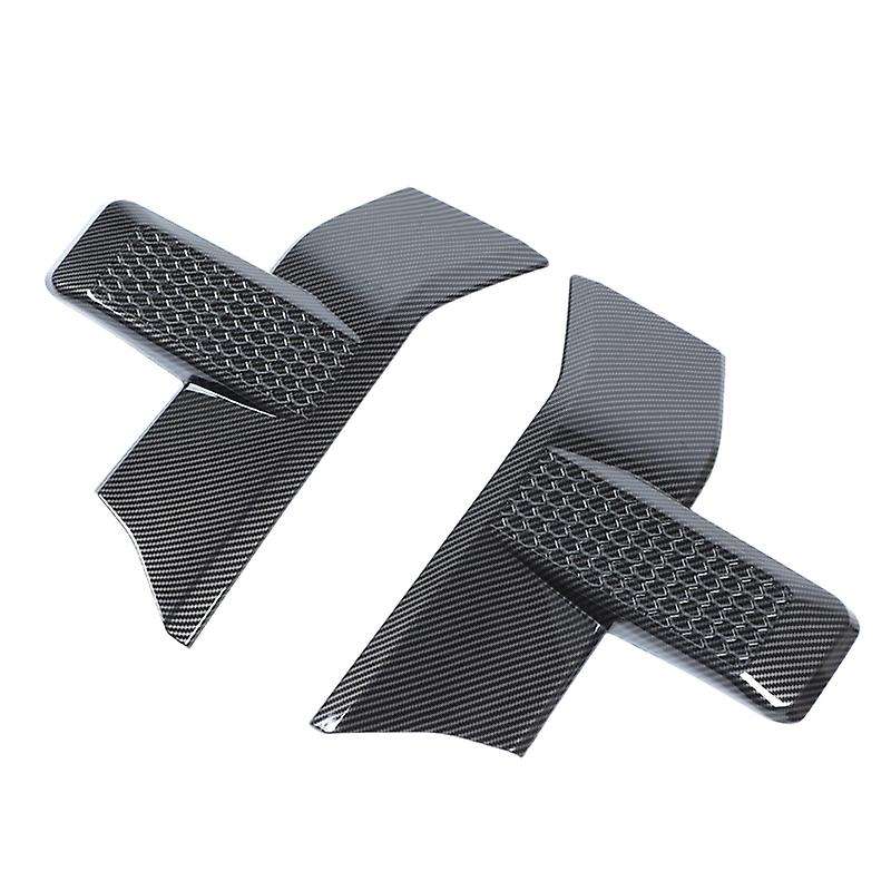 Front Bumper Headlight & Grille Cover Trim ABS Carbon Fiber for 2015 2016 2017 2018 2019 2020 Access