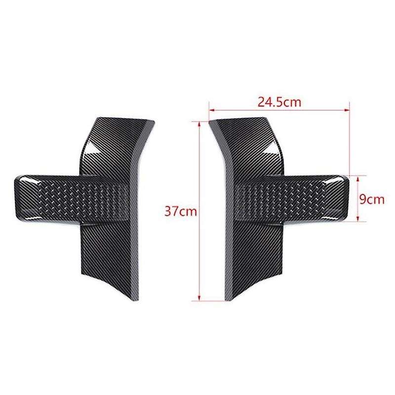 Front Bumper Headlight & Grille Cover Trim ABS Carbon Fiber for 2015 2016 2017 2018 2019 2020 Access