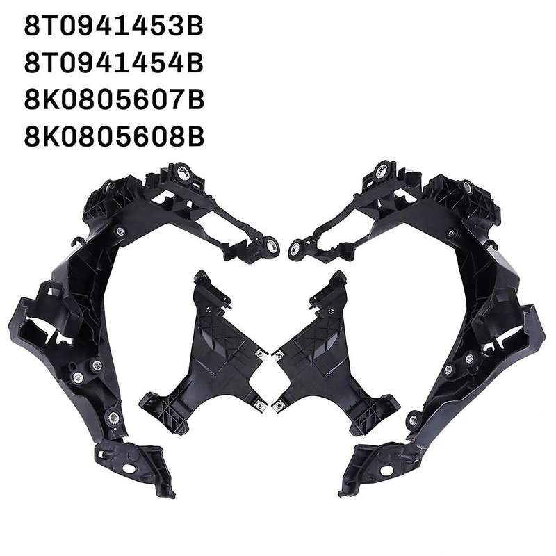 Front Bumper Headlight Bracket & Headlight Base Plate for A4 B8 13-16, 8T0941453B 8T0941454B 8K08056