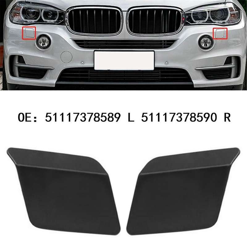 Front Bumper Headlight Washer Nozzle Cover Cap 51117378589 51117378590 for X5 F15 F85 X5 25D 25DX 20