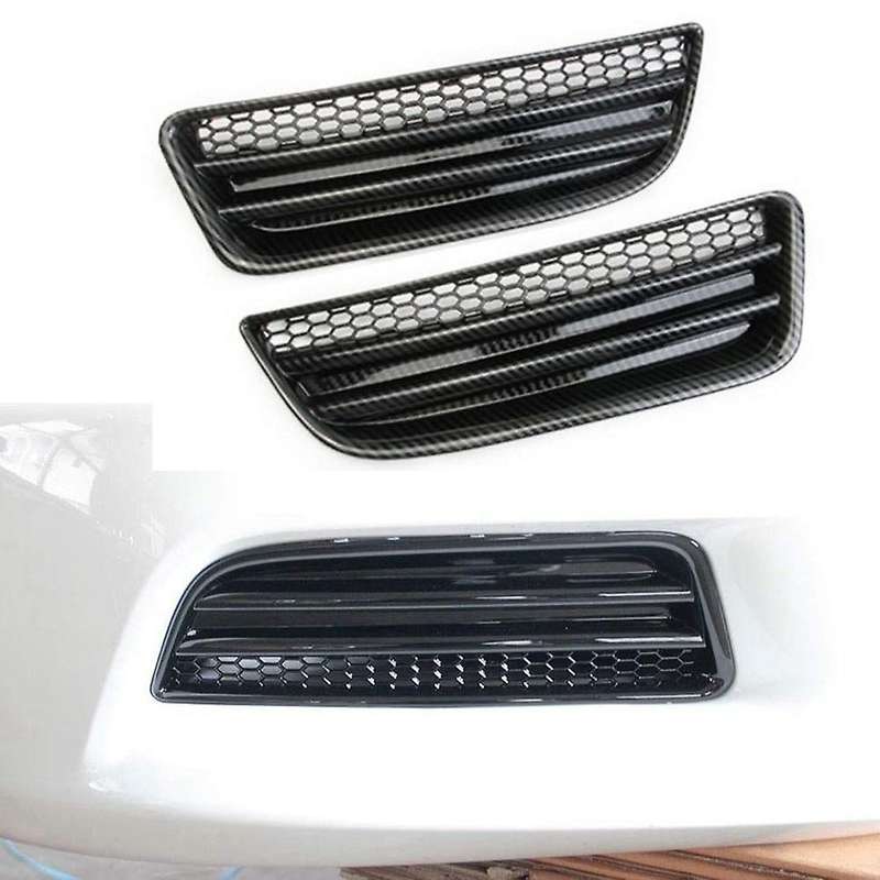 Front Bumper Honeycomb Fog Lamp Cover Tirm for Charger 2016 2017 2018 2019 2020 2021 SXT,Carbon Fibe