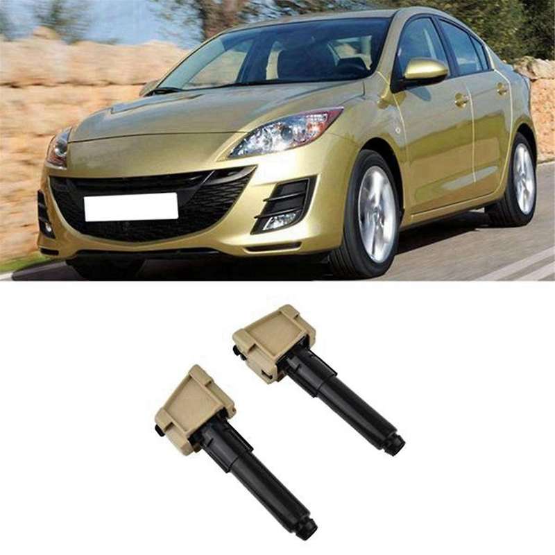 Front Bumper Headlight Washer Nozzle Head Light Washer Cover for 3 Axela 2013 2014 2015 2016 None Pa