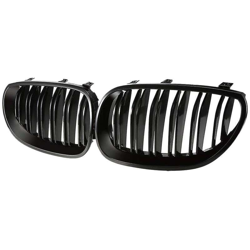 Front Bumper Hood Kidney Grill Replacement Slat Sport Grilles for 5 Series E60 E61 2003-2009(matte